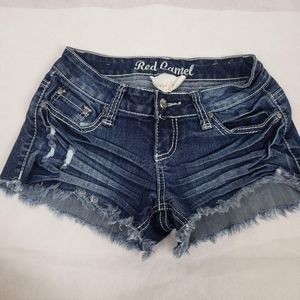 Red camel American flag shorts